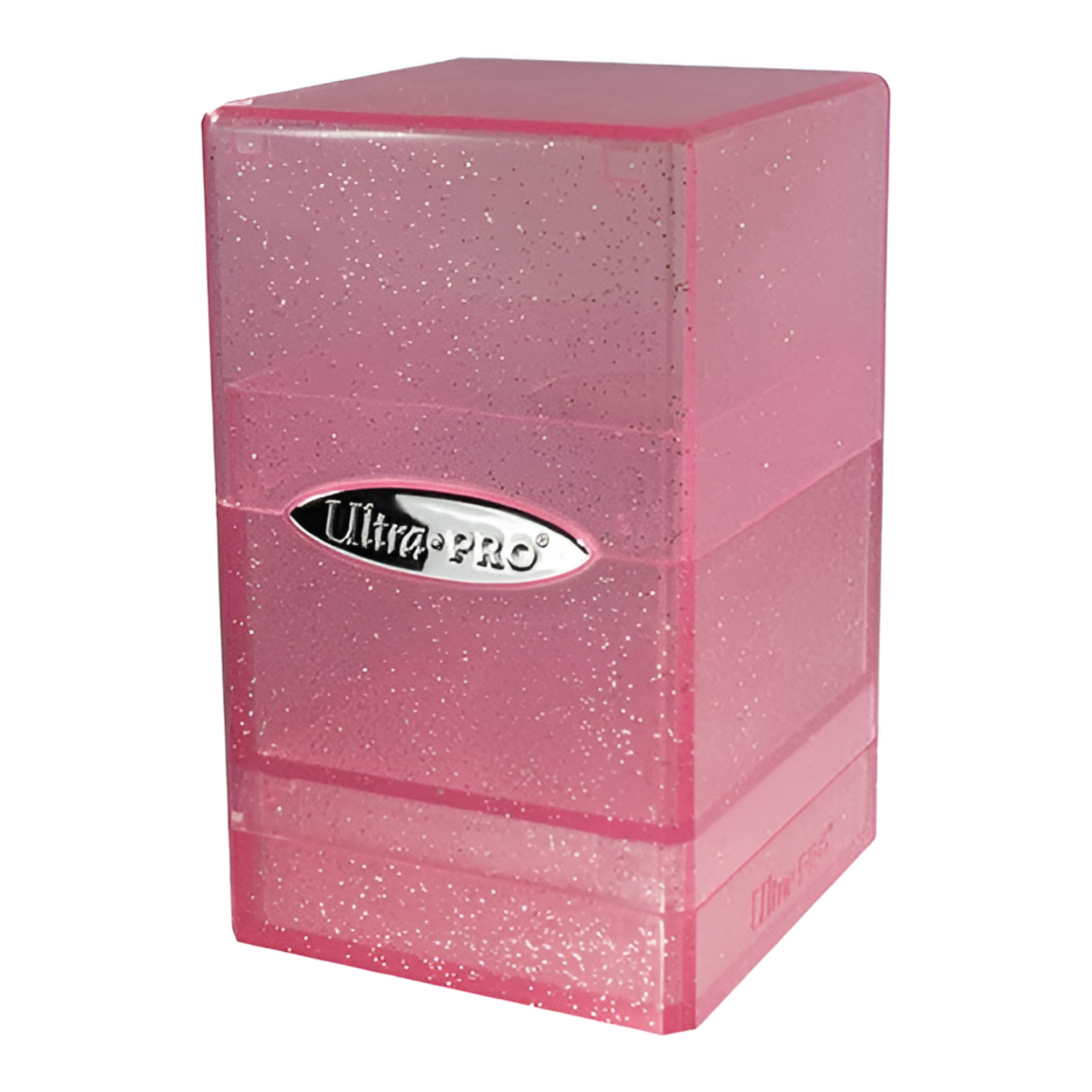 Ultra Pro Ultra Pro Satin Tower Glitter Pink Stores 100+ standard size cards ULPDB15890