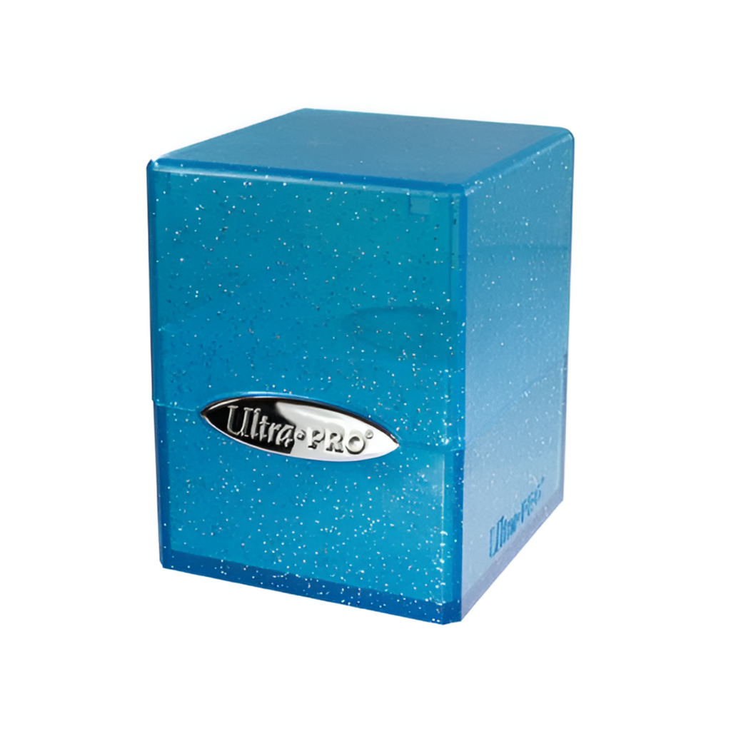 Ultra Pro Satin Cube Glitter Blue Stores 100+ standard size cards ULPDB15908
