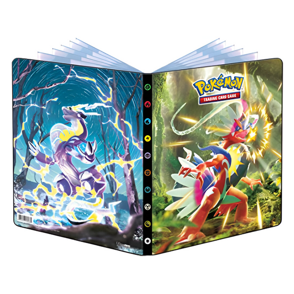Ultra PRO Scarlet and Violet Koraidon and Miraidon 9-Pocket Portfolio for PokÃ©mon Holds up to 126 standard size cards single-loaded and 252 cards double-loaded UP16066