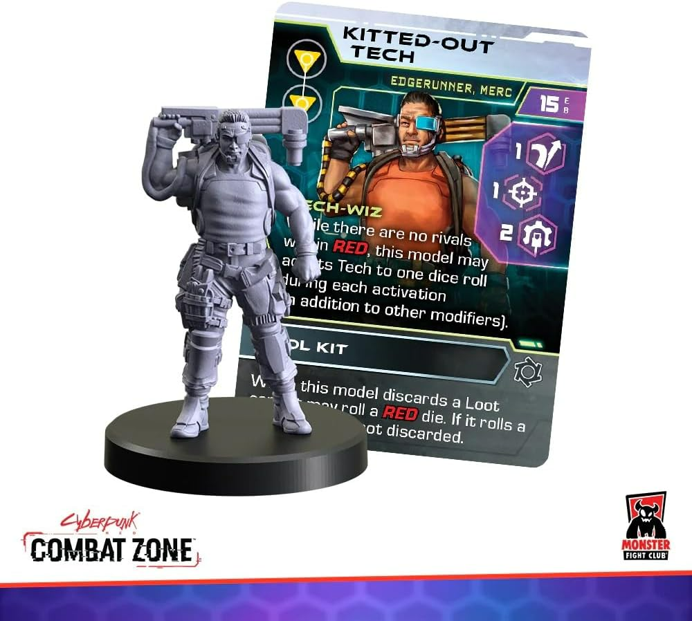Monster Fight Club Cyberpunk Red Combat Zone Miniatures Edgerunners 2 Starter Gang MFC-45008