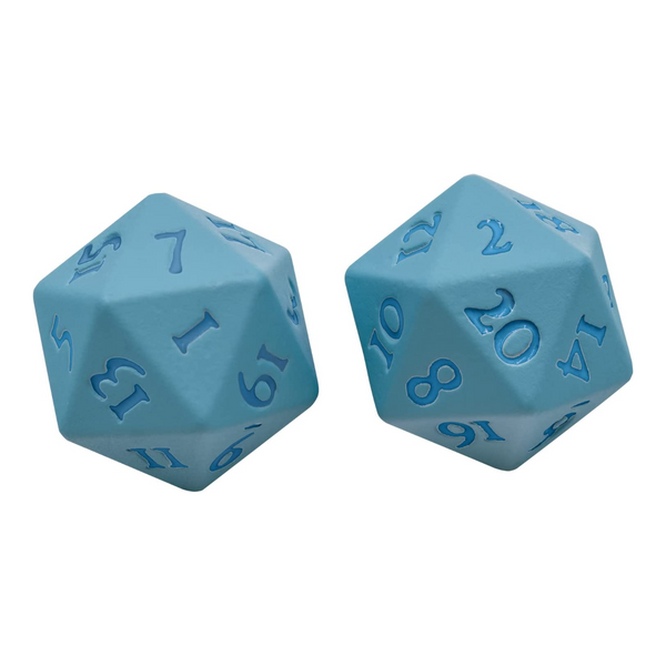 Ultra PRO Dungeons & Dragons Vivid Heavy Metal D20 Dice Set Light Blue 2ct UP Your Gaming 20 Sided Dice UPI-15940