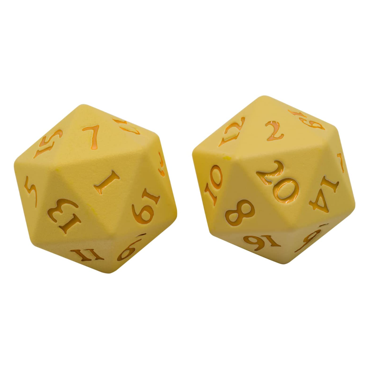 Ultra PRO Dungeons & Dragons Vivid Heavy Metal D20 Dice Set Yellow 2ct UP Your Gaming 20 Sided Dice UPI-15941