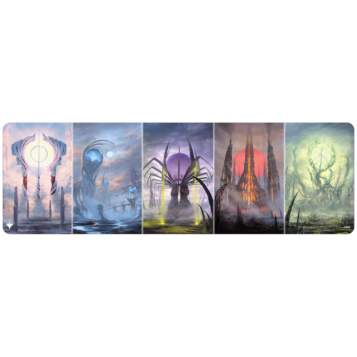 Ultra PRO Magic The Gathering Phyrexia All Will Be One - 8ft Table Playmat Phyrexian Basic Land Tableaux Desk Pad UPI-19656