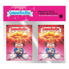 Garbage Pail Kids Premium Card Sleeves | 100 Card Protector Sleeves | 64mm x 89mm Sleeves Fit Standard Size Playing Cards & Collector Cards | Card Sleeve Back Artwork Featuring Adam Bomb Character
