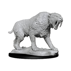Wizkids Dungeons And Dragons Monster Wizkids Deep Cuts Unpainted s W14 Saber Toothed Tiger Miniature D&D WZK90272