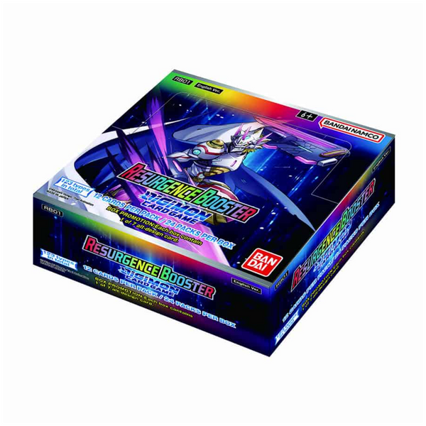 Bandai Digimon Card Game Resurgence Booster Display Trading Card Game for Ages 6+ with 2 Players and 20-30 Minutes Playtime - RB01