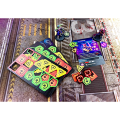 Monster Fight Club Cyberpunk Red Combat Zone [Re] Action Acrylic Full Color Token Set MFC-45026