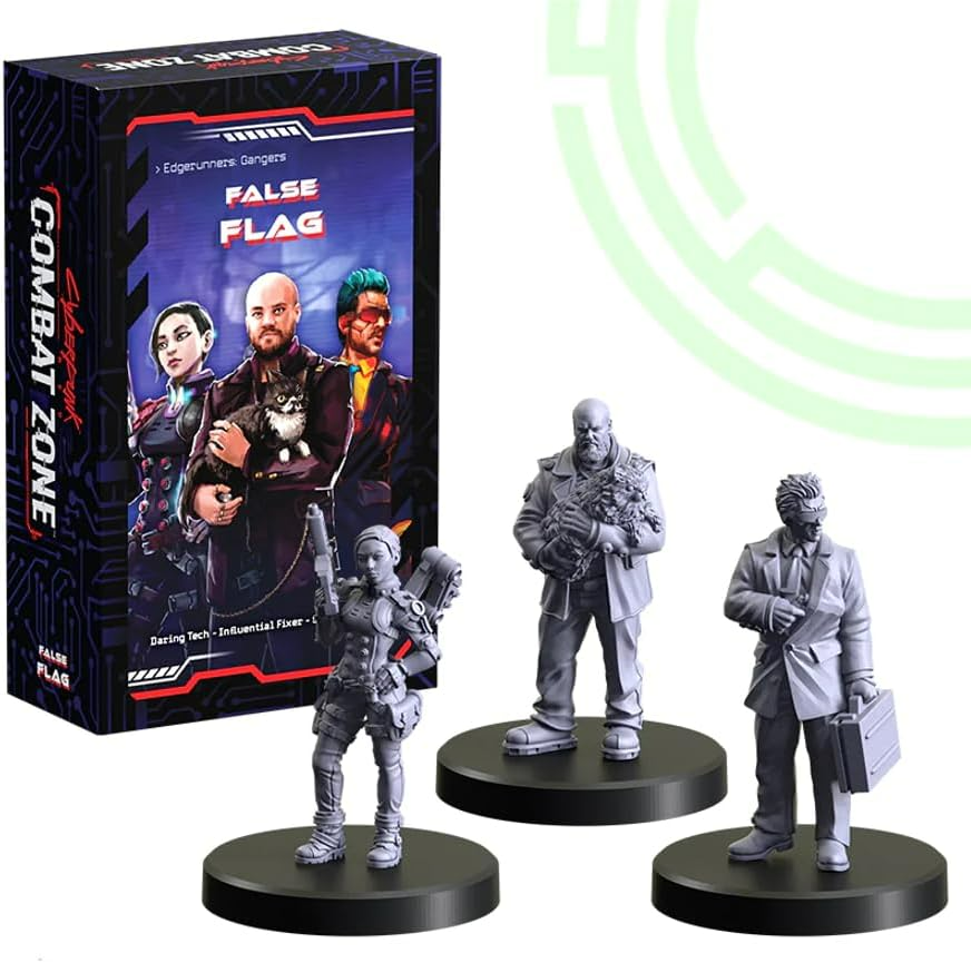 Monster Fight Club Cyberpunk Red Combat Zone Miniatures Bundle: The Message, Chopped for Time, False Flag Edgerunners Expansions (3 Items)