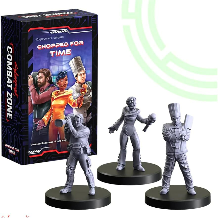 Monster Fight Club Cyberpunk Red Combat Zone Miniatures Bundle: The Message, Chopped for Time, False Flag Edgerunners Expansions (3 Items)