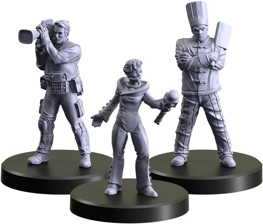 Monster Fight Club Cyberpunk Red Combat Zone Miniatures Bundle: The Message, Chopped for Time, False Flag Edgerunners Expansions (3 Items)