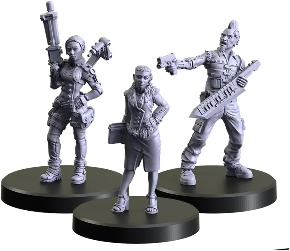 Monster Fight Club Cyberpunk Red Combat Zone Miniatures Bundle: The Message, Chopped for Time, False Flag Edgerunners Expansions (3 Items)