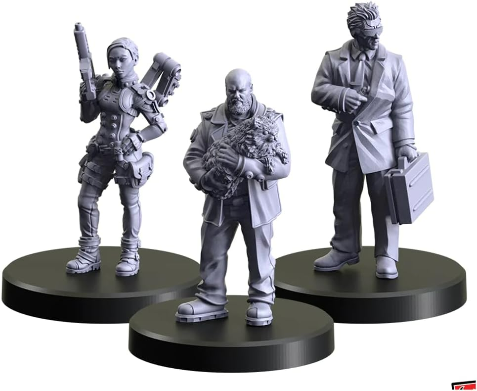 Monster Fight Club Cyberpunk Red Combat Zone Miniatures Bundle: The Message, Chopped for Time, False Flag Edgerunners Expansions (3 Items)
