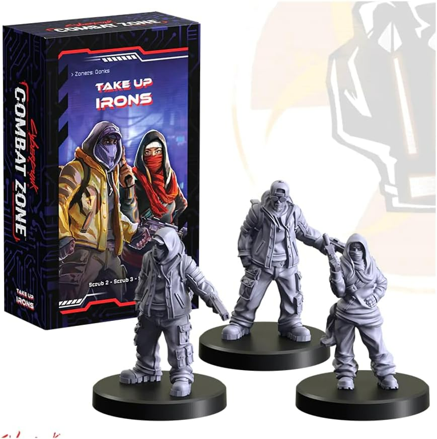 Monster Fight Club Cyberpunk Red Combat Zone Miniatures Bundle: Underfoot Urchins, Wall Crawlers, Take Up Irons (3 Items)