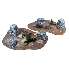 Monster Scenery Broken Ground Pre Painted Game Scenery Bundle Pack of 2