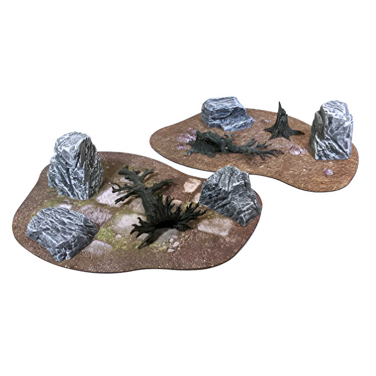 Monster Scenery Broken Ground Pre Painted Game Scenery Bundle Pack of 2