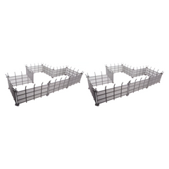 Monster Scenery Metropolis Miniature Chain Link Fences Pre Painted Tabletop Game Scenery Bundle Pack of 2