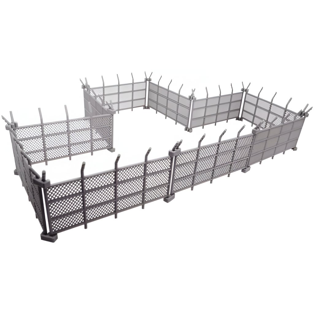 Monster Fight Club Scenery Metropolis Miniature Chain Link Fences Pre Painted Tabletop Game Scenery Bundle Pack of 2 MFC-12000K1-FBA