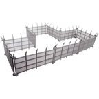 Monster Fight Club Scenery Metropolis Miniature Chain Link Fences Pre Painted Tabletop Game Scenery Bundle Pack of 2 MFC-12000K1-FBA