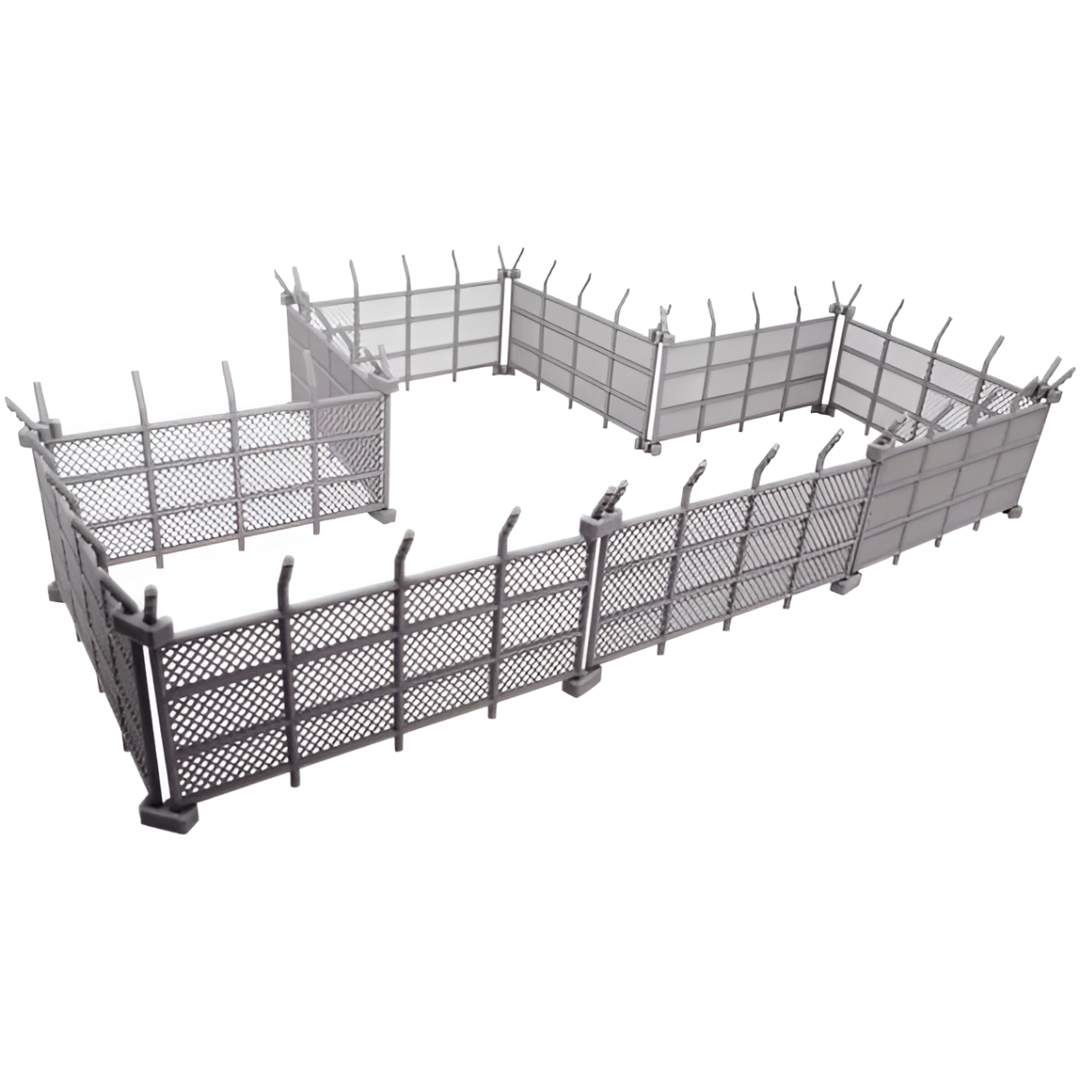 Monster Fight Club Scenery Metropolis Miniature Chain Link Fences Pre Painted Tabletop Game Scenery Bundle Pack of 2 MFC-12000K1-FBA