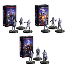 Monster Fight Club Cyberpunk Red Combat Zone Miniatures Bundle: The Message, Chopped for Time, False Flag Edgerunners Expansions (3 Items)
