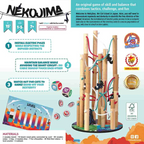 Unfriendly Games Nekojima Cooperative Solitaire Stacking Balancing Wooden Board Game Ages 7 Plus 1 to 5 Players Playtime 15 Minutes HBGUNF002NE