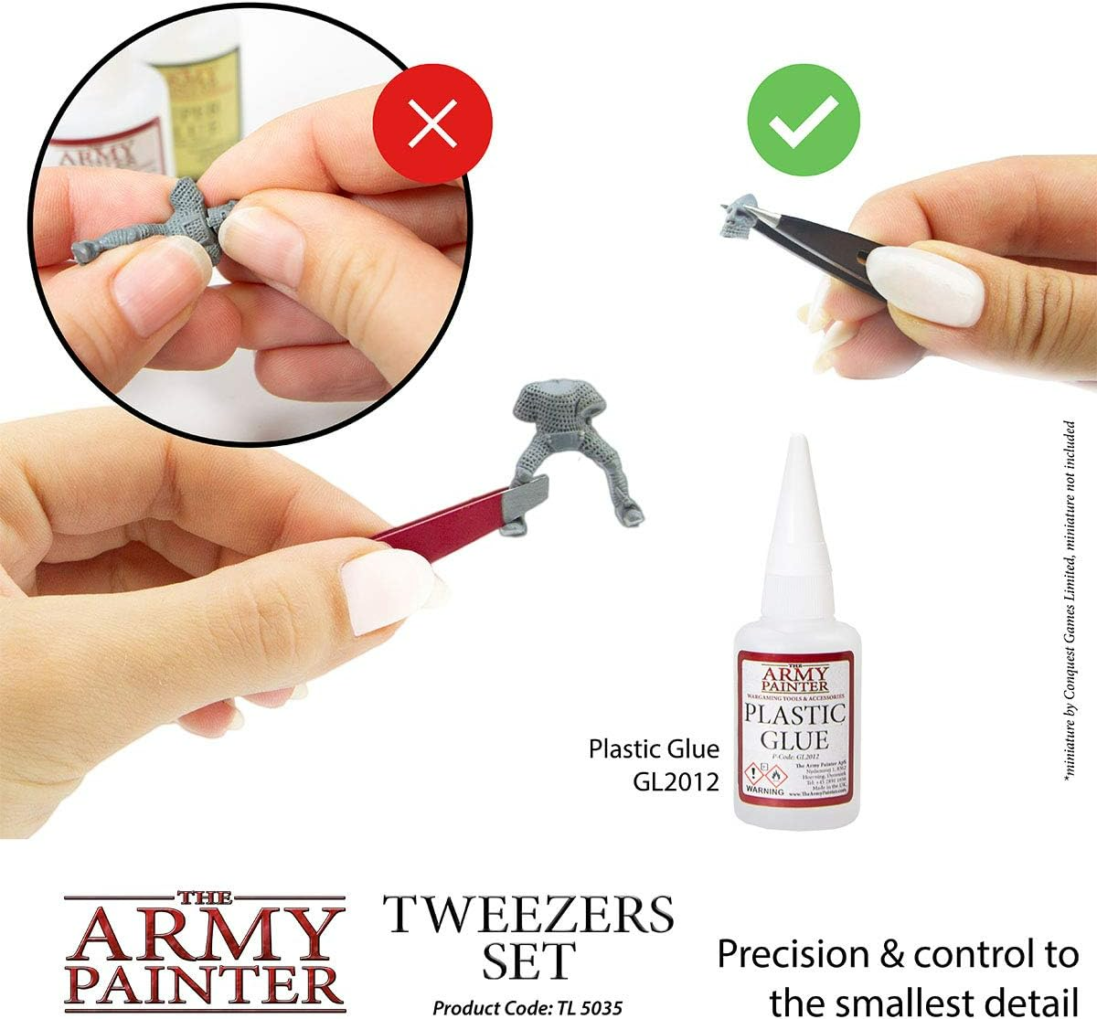 The Army Painter 2 Piece Precision Tweezers Set TL5035
