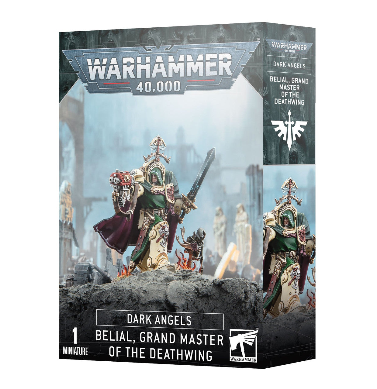 Games Workshop Warhammer 40K Dark Angels Belial Grand Master Of The Deathwing Plastic Box 44-23