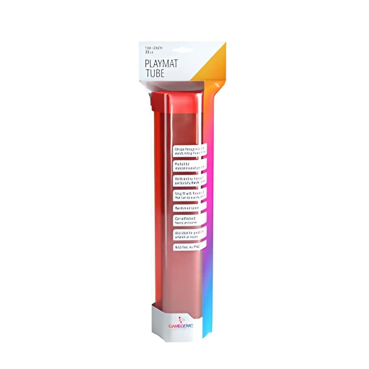 Gamegenic Playmat Tube Secure Game Mat Storage Organizes and Protects Standard-Sized and Extra Large Playmats Semi Transparent Red Color GG4902