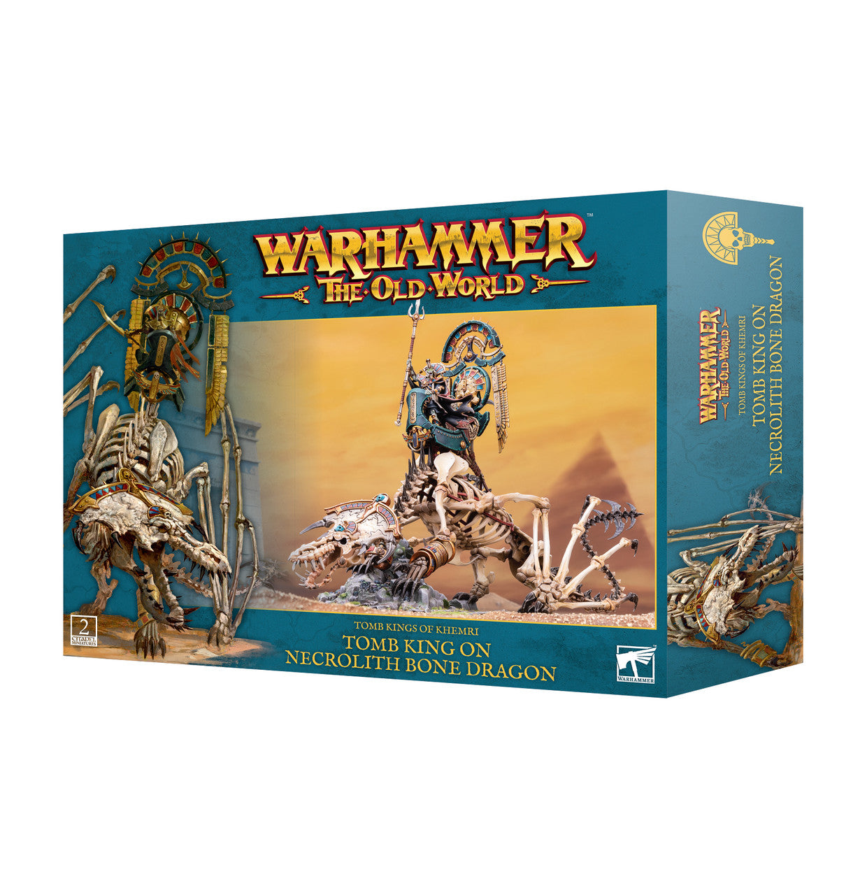Games Workshop Warhammer The Old World Tomb Kings Of Khemri Tomb King On Necrolith Bone Dragon Plastic Box 07-08