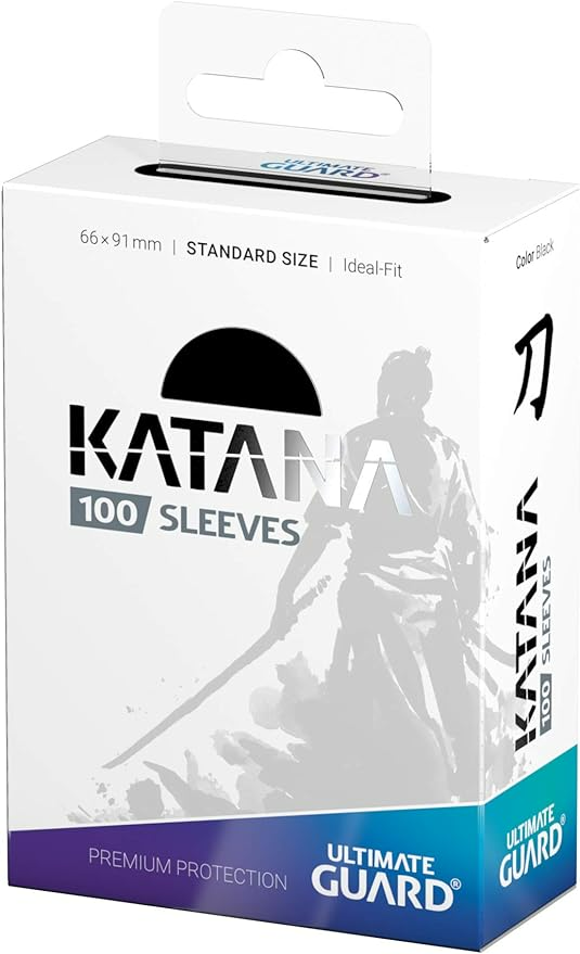 Ultimate Guard Katana Card Sleeves Standard Size TCG Sleeves Black 100Ct UGD010112