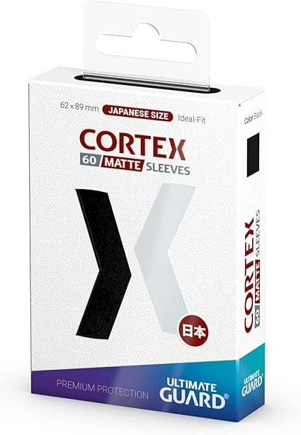 Ultimate Guard Cortex Card Sleeves Japanese Size TCG Sleeves Black Back Matte Finish No Pvc & Acid Free High Clarity 60Ct UGDDPS011165