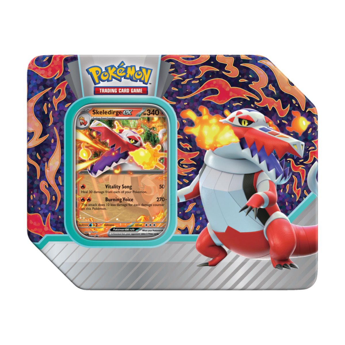 Pokemon TCG Paldea Partners Tin Skeledirge Ex Single Pack PKU85293-Skeledirge-EX