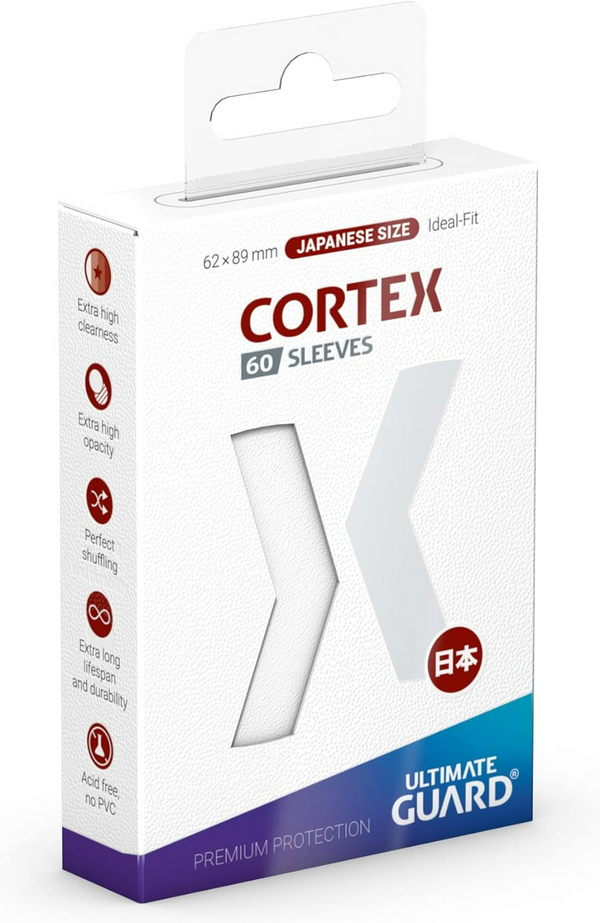 Ultimate Guard Cortex Card Sleeves Japanese Size TCG Sleeves White Back Glossy Finish No Pvc & Acid Free High Clarity 60Ct UGDDPS011176