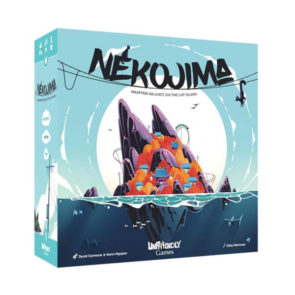 Unfriendly Games Nekojima Cooperative Solitaire Stacking Balancing Wooden Board Game Ages 7 Plus 1 to 5 Players Playtime 15 Minutes HBGUNF002NE