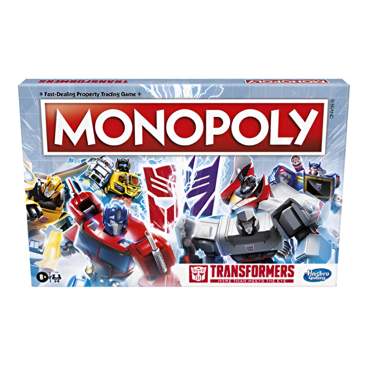 Monopoly Hasbro Gaming Monopoly Transformers Edition Board Game 2 to 6 Players Ages 8 and Up Includes Autobot Decepticon Tokens F16600000