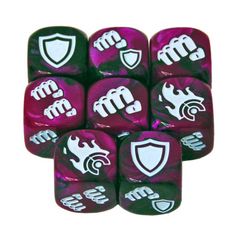 Street Fighter Miniatures Game Purple Shadaloo Dice Set (8 Dice) Collectible Dice JASMGSF08