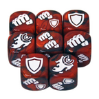 Street Fighter Miniatures Game Red Battle Dice Set (8 Dice) Collectible Dice JASMGSF09