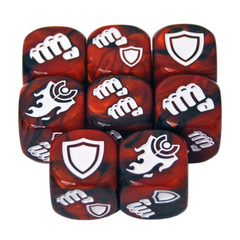Street Fighter Miniatures Game Red Battle Dice Set (8 Dice) Collectible Dice JASMGSF09