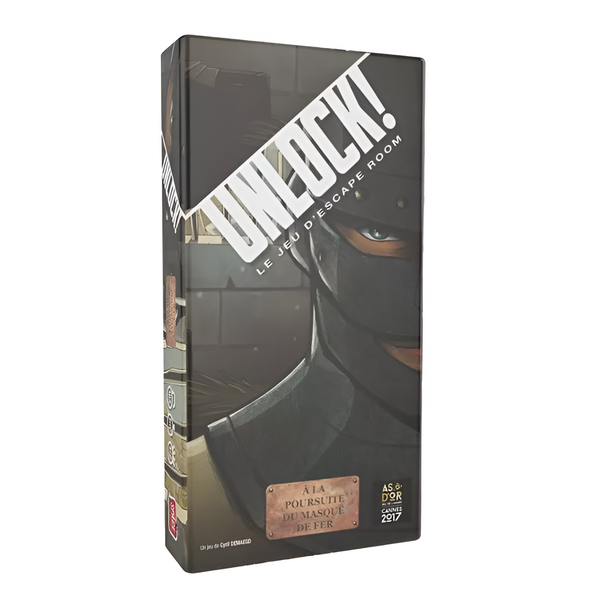Space Cowboys Unlock Box and Iron Mask Scenario Escape Room Card Game Expansion, Cooperative Puzzle Adventure, Strategy Board Game Add-on SCUNLHN01EN