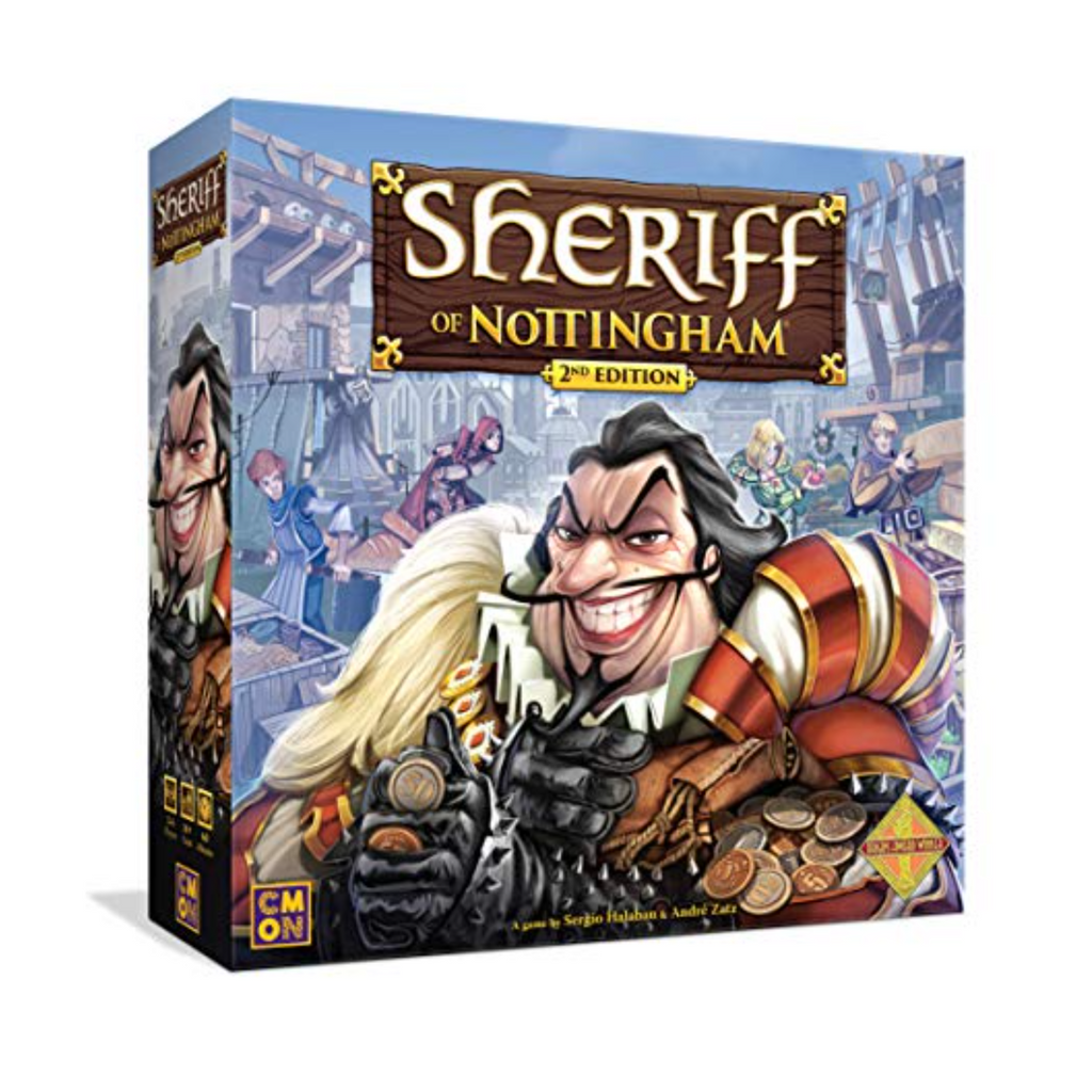 Asmodee CMON Sheriff of Nottingham 2nd Edition Board Game Bluffing Family Game for Ages 14 and up for 3 to 6 Players Average Playtime 60 Minutes SHF003