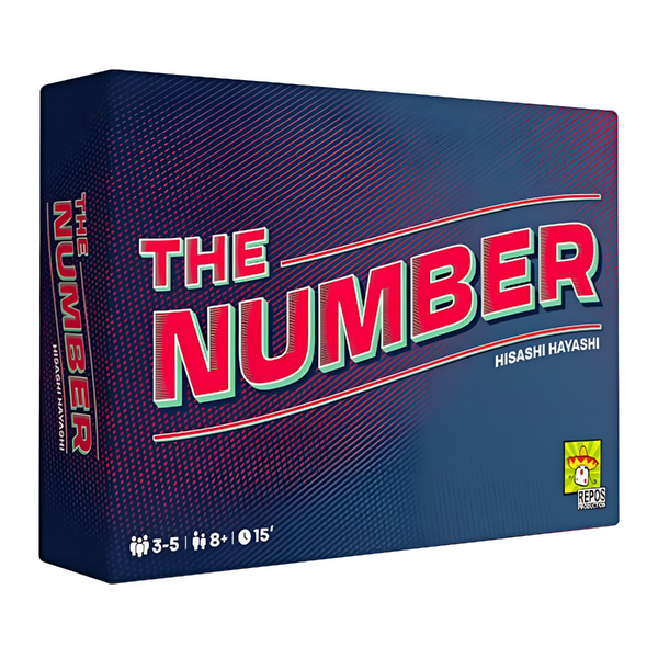 Repos Production The Number Party Game Fun Risk Taking Strategy Board Game for Family Game Night Great Family Game for Kids and Adults Ages 8 Plus 3 to 5 Players Average Playtime 15 Min TN EN01