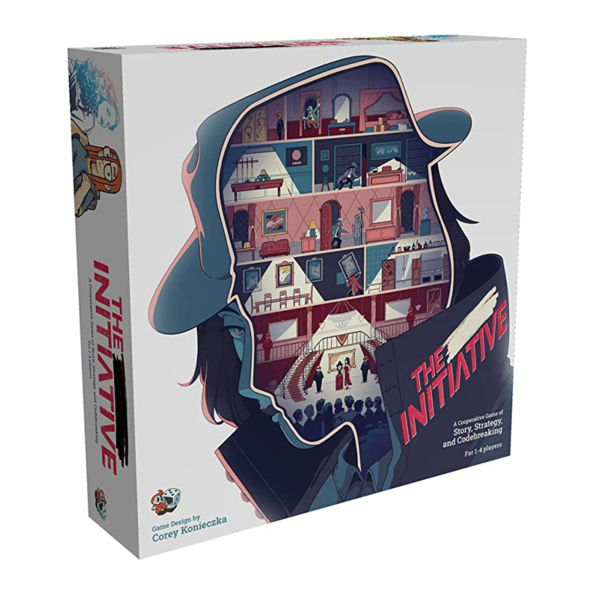 Unexpected Games The Initiative Board Game Strategy Narrative Puzzle Escape Room Game for Adults and Kids Ages 8 and up 1 to 4 Players Average Playtime 30 to 60 Minutes UG01EN