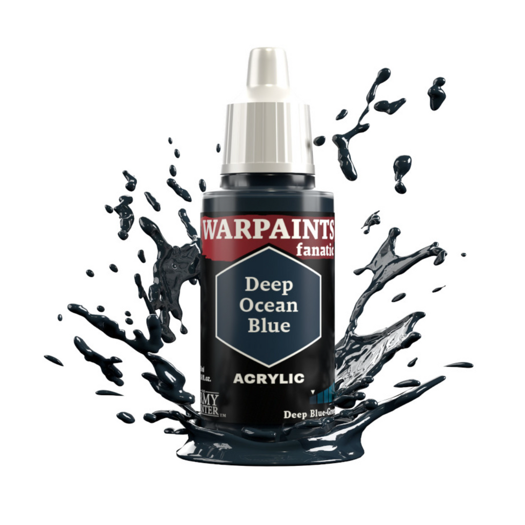 The Army Painter Warpaints Fanatic High Covering Acrylic Paint 18ml WP3031 Deep Ocean Blue