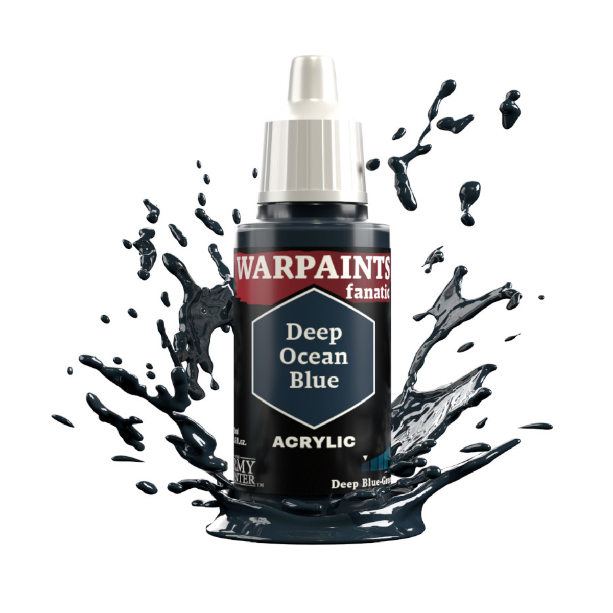 The Army Painter Warpaints Fanatic High Covering Acrylic Paint 18ml WP3031 Deep Ocean Blue