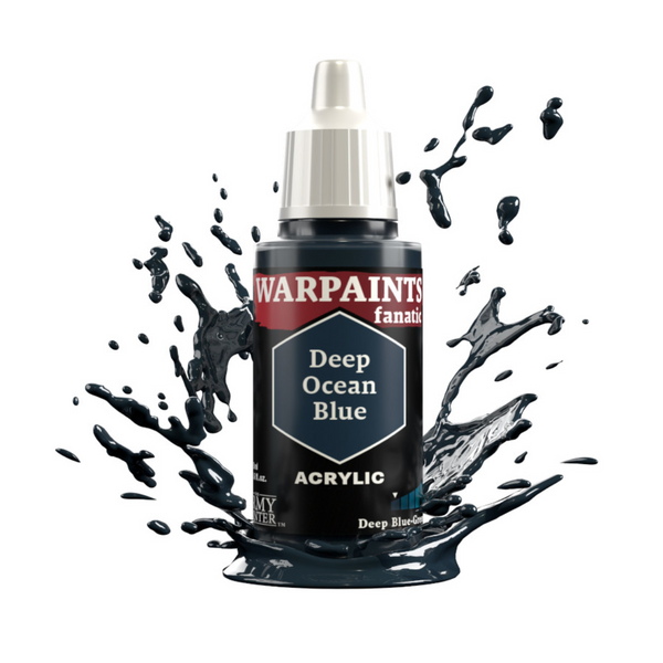 The Army Painter Warpaints Fanatic High Covering Acrylic Paint 18ml WP3031 Deep Ocean Blue