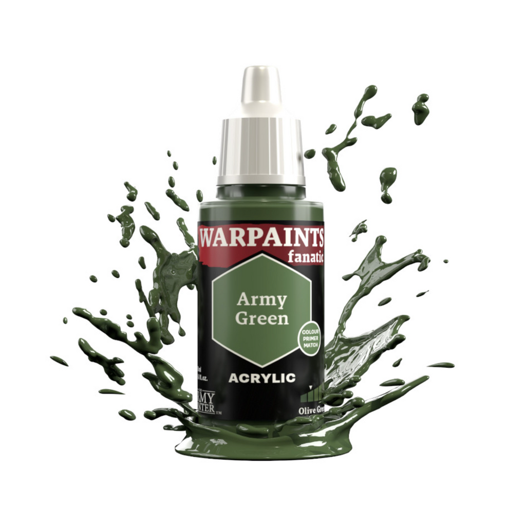 The Army Painter Warpaints Fanatic High Covering Acrylic Paint 18ml WP3068 Army Green
