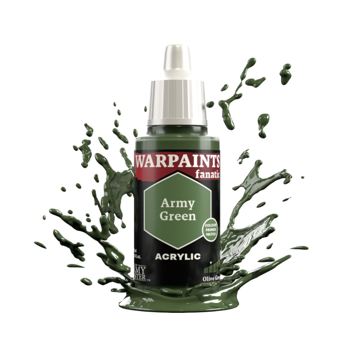 The Army Painter Warpaints Fanatic High Covering Acrylic Paint 18ml WP3068 Army Green