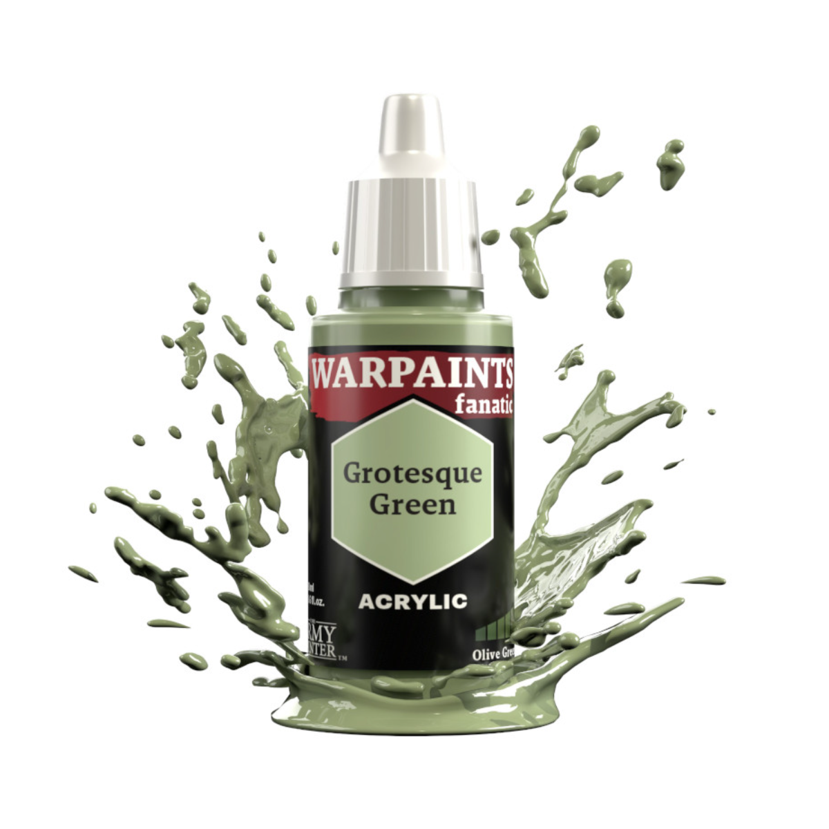 The Army Painter Warpaints Fanatic High Covering Acrylic Paint 18ml WP3072 Grotesque Green