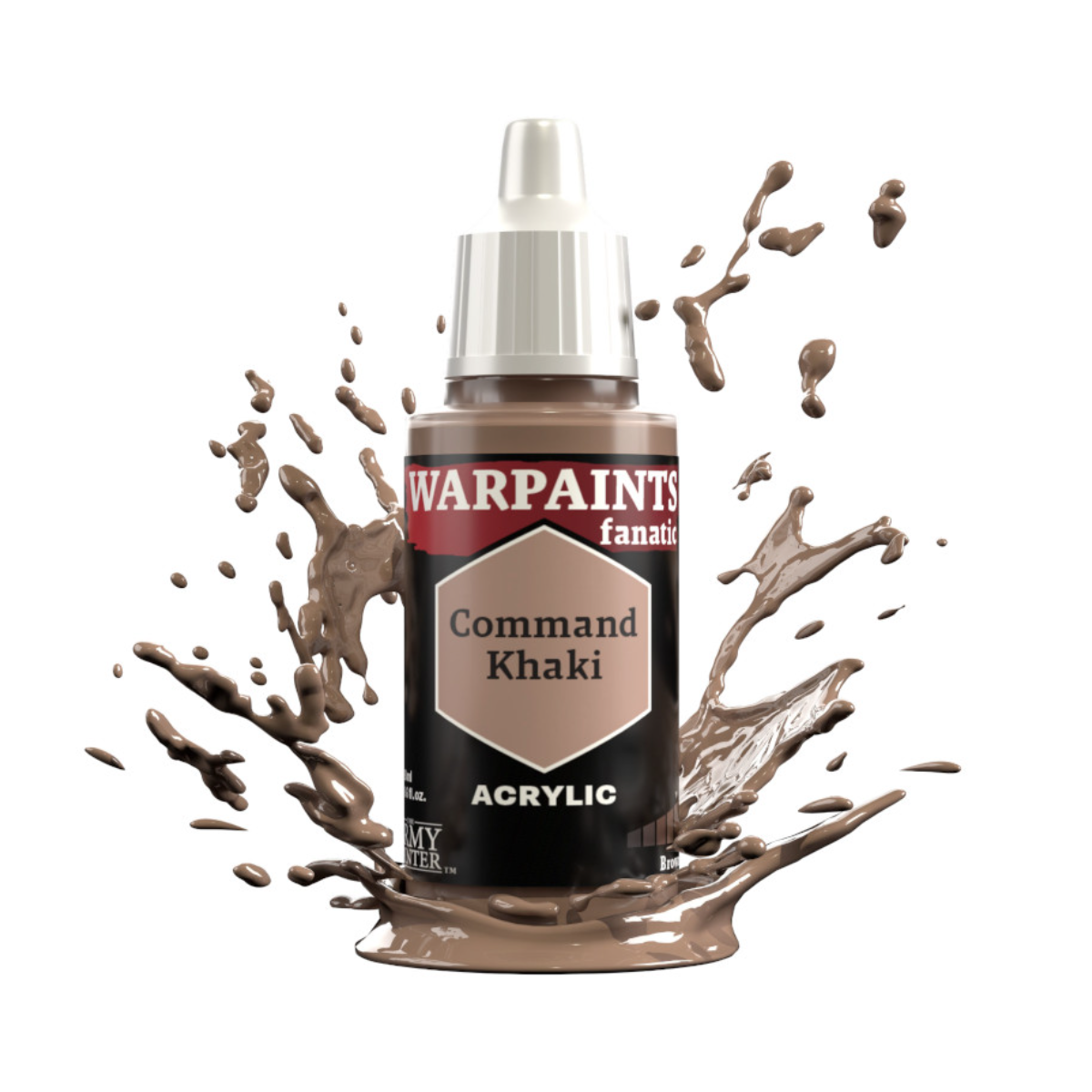 The Army Painter Warpaints Fanatic High Covering Acrylic Paint 18ml WP3077 Command Khaki