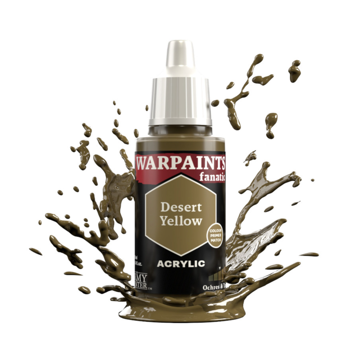 The Army Painter Warpaints Fanatic High Covering Acrylic Paint 18ml WP3081 Desert Yellow